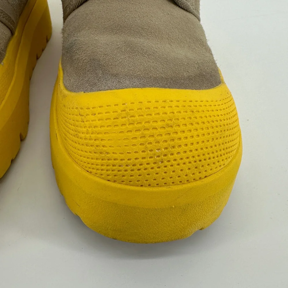 UGG Classic Mini Urban Tech Waterproof Boots Dune Canary Yellow Men 1112451 S 10